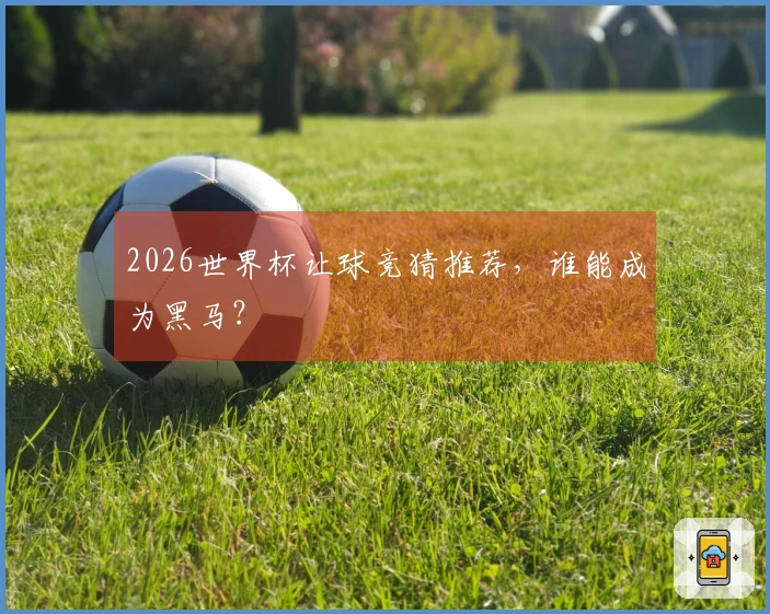 2026世界杯让球竞猜推荐，谁能成为黑马？